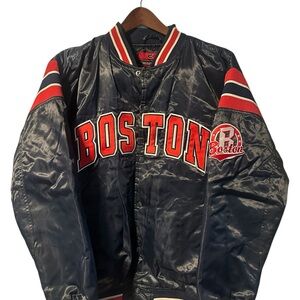 VTG  Boston Red Sox Colossseum Athletics MLB Sewn SATIN Bomber Jacket Men L